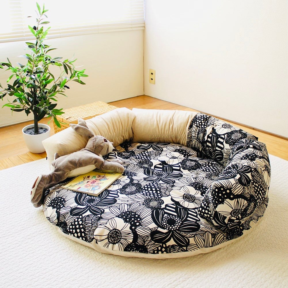 モノトーンナチュラル HUGease はぐいーす&せんべい座布団セット