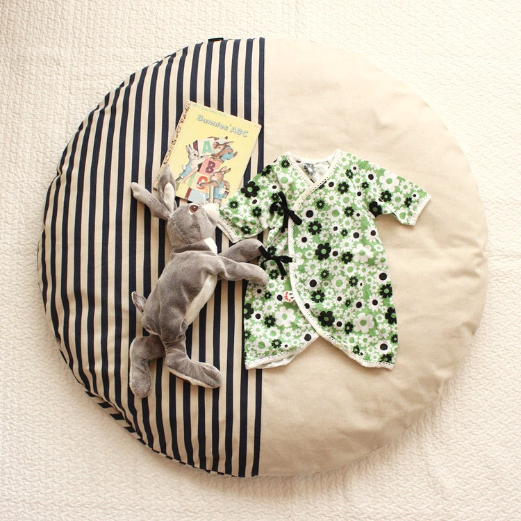 【刺繡入り】せんべい座布団セット ツートン