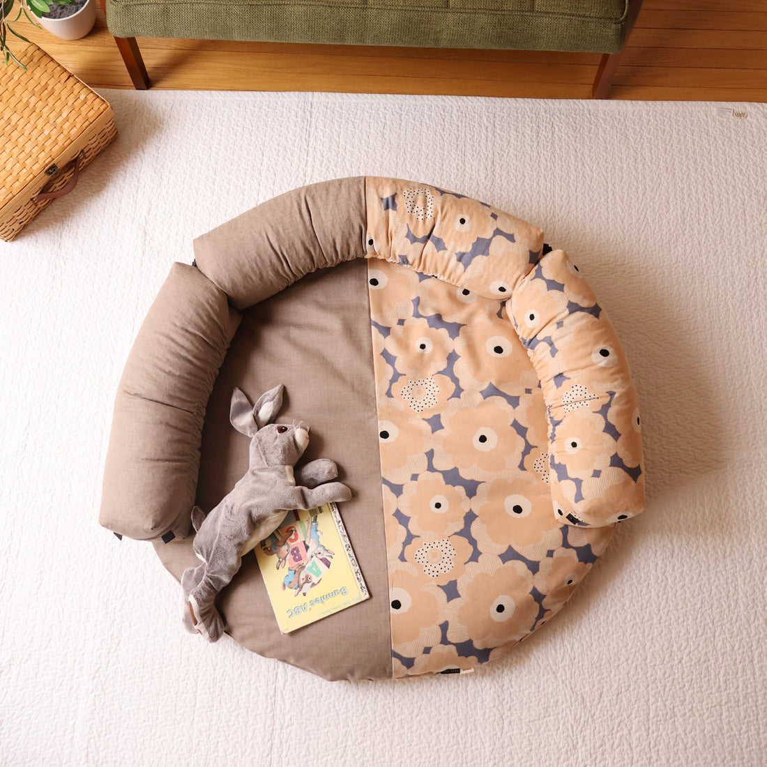 Bonheur Blue gray　HUG easeはぐいーす＆せんべい座布団セット
