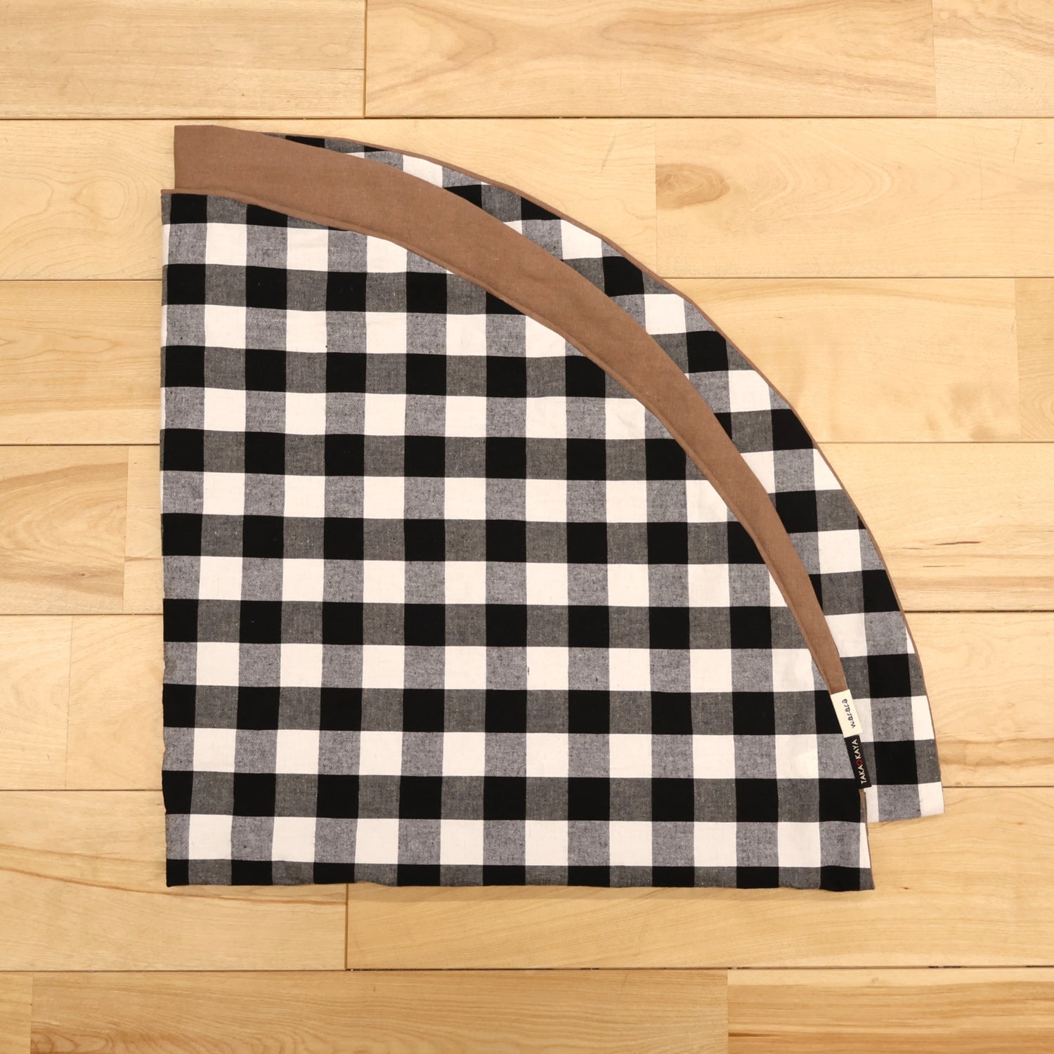 せんべい座布団カバー　gingham brack