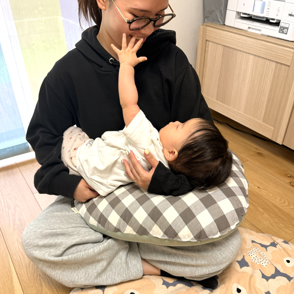 うたたねクッション  utane　gingham-check