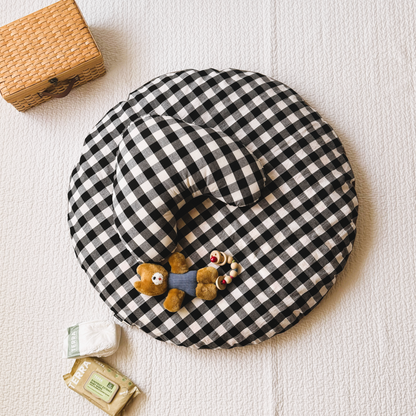 うたたねクッション  utane　gingham-check