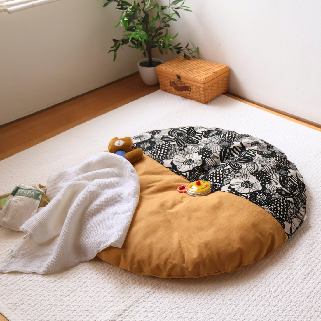 【NEW】せんべい座布団セット　モノトーン と金木犀