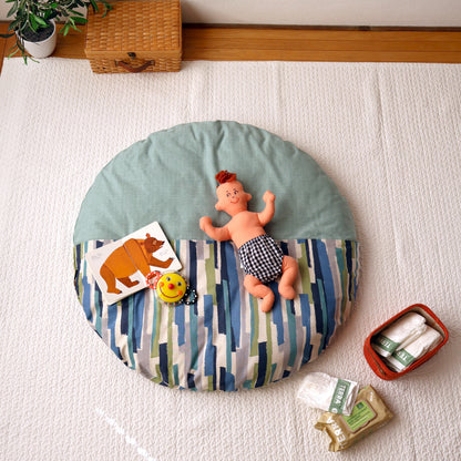 【NEW】せんべい座布団セット　palette（パレット）blue